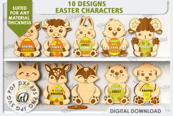 3D Easter Animals Laser Cut Bundle: Creative Designs for Spring