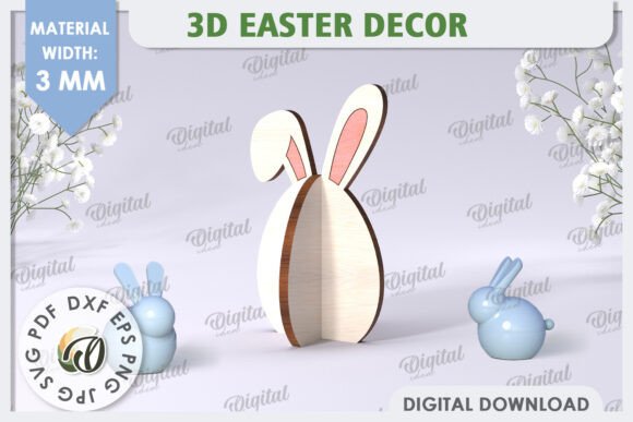 3D Easter Bunny Laser Cut: Home Decor Ideas