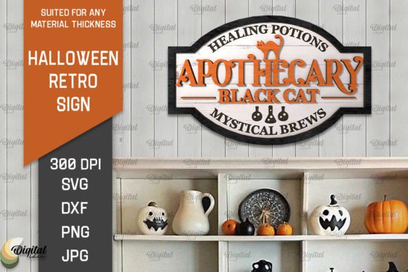 3D Halloween Retro Sign Laser Cut: Elevate Your Spooky Designs