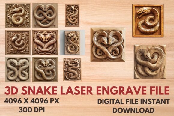 3D Snake Laser Engrave File for Stunning Projects