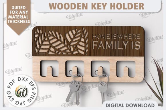3D Wooden Key Holder Laser Cut: Craft Your Own Unique Decor
