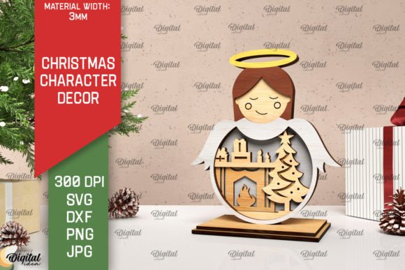 Create 3D Christmas Angel Decor Laser Cut for Festive Magic