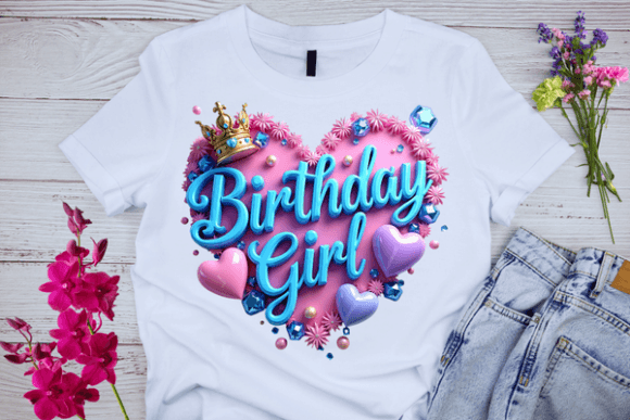 Create H1 From 3D Happy Birthday T-shirt Design MAXIMUM 60 CHARACTERS