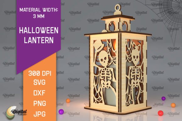 Create Spooky Ambiance with a 3D Halloween Lantern Laser Cut Design