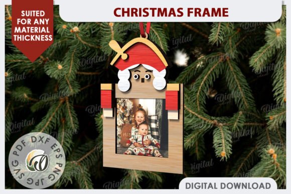 Stunning 3D Christmas Frame Laser Cut Designs