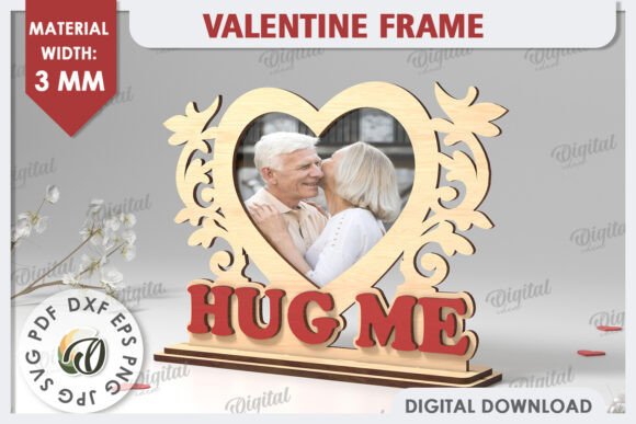 Stunning 3D Valentine's Photo Frame Laser Cut Designs