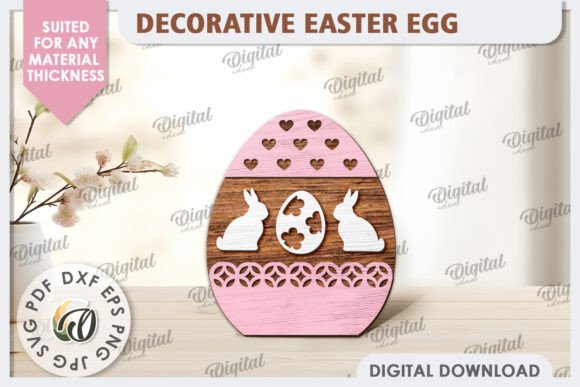 Stunning Decorative Easter Egg Laser Cut. 3D Egg